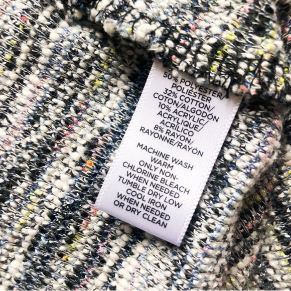 LOFT Space Dye Neutral Multicolor Striped Knit Sweater - Picture 6 of 8